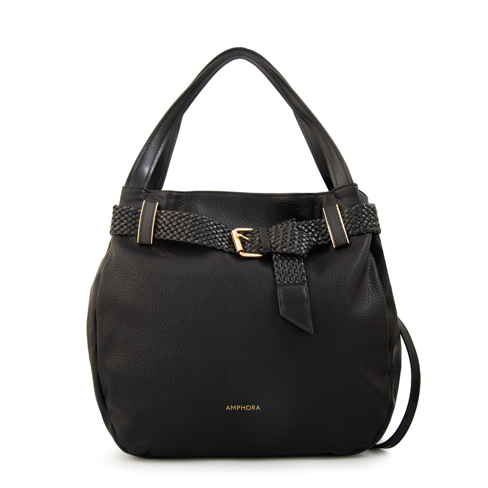 Cartera corte recto minerva grande negro