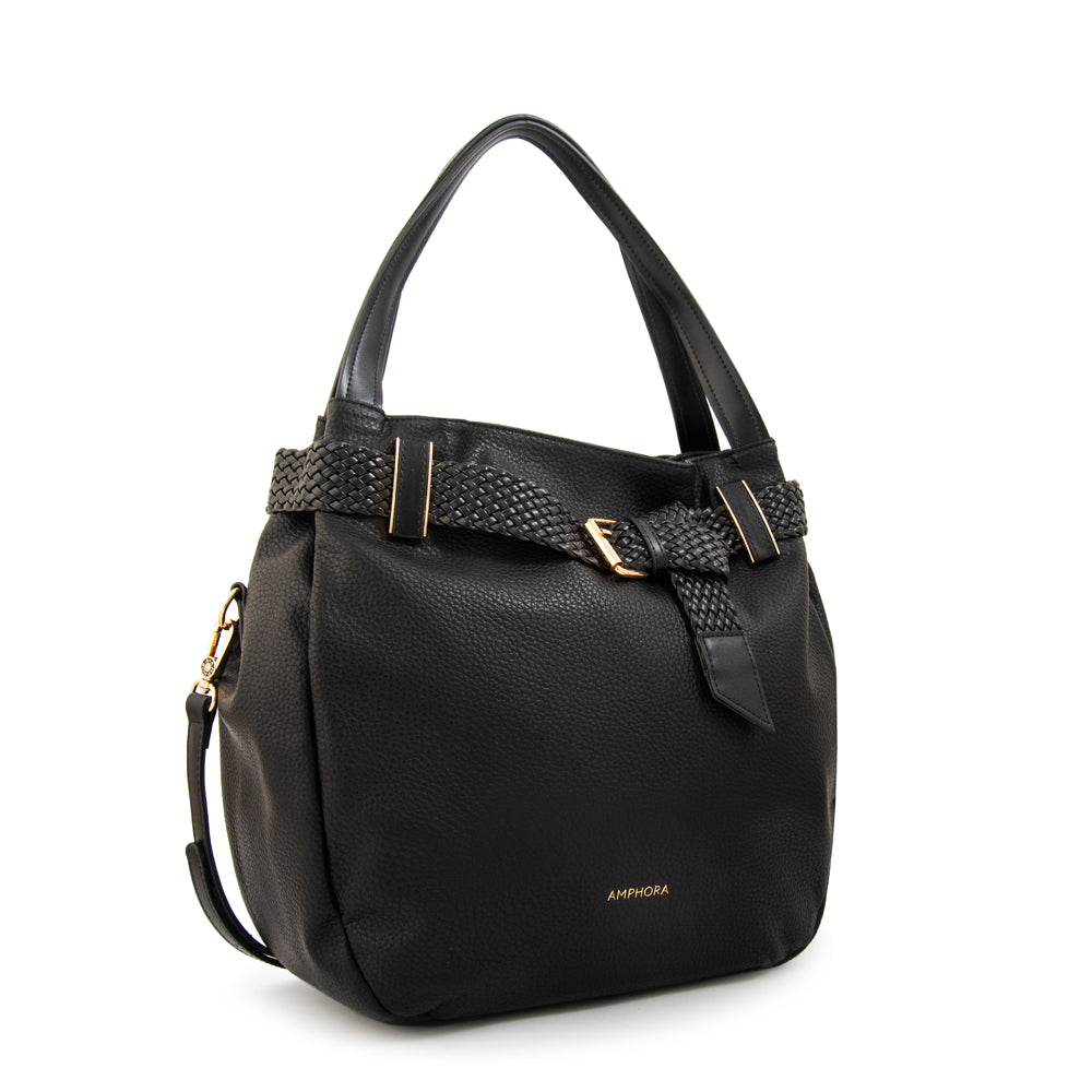 Cartera corte recto minerva grande negro