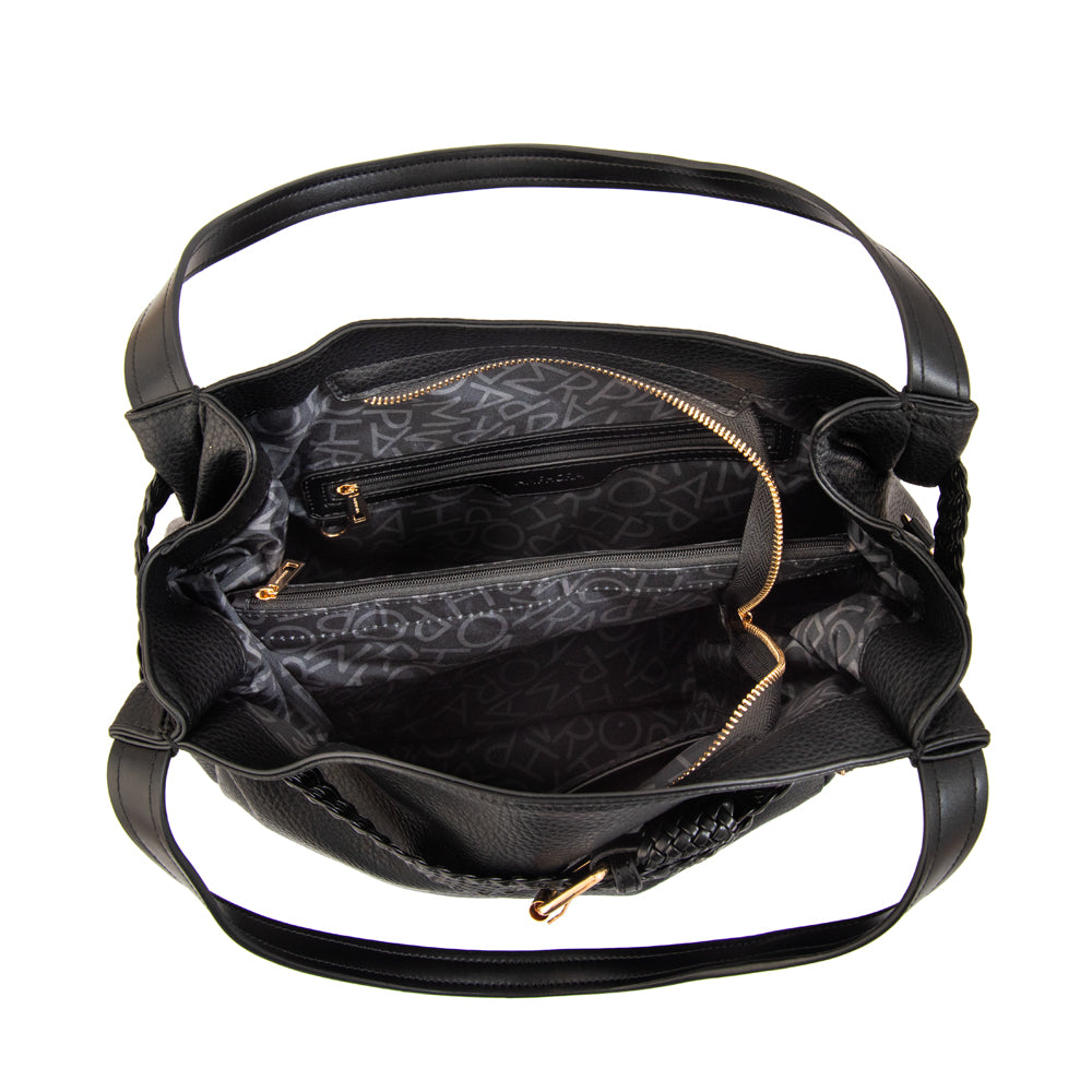 Cartera corte recto minerva grande negro