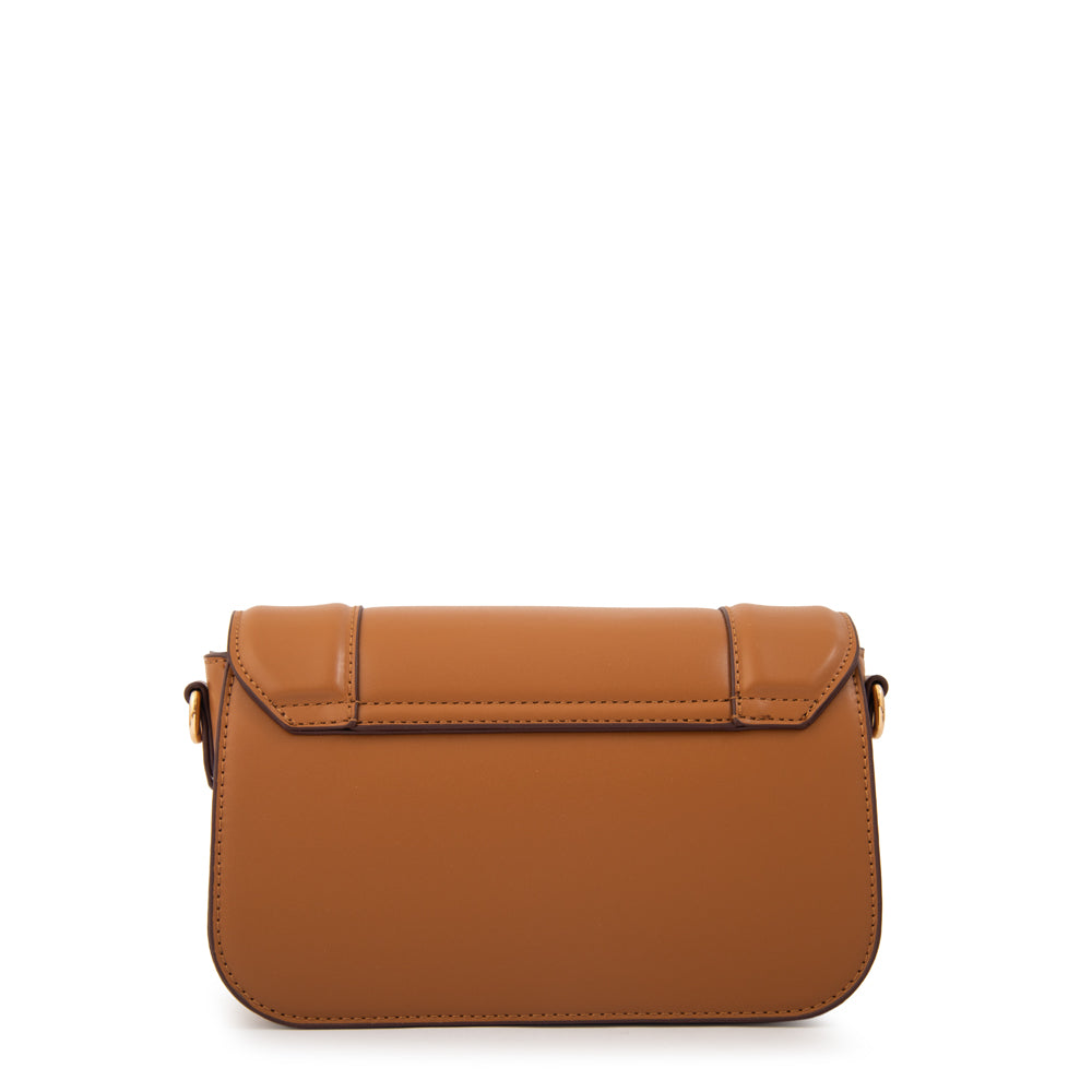 Cartera bandolera con tapa tifany pequeña camel