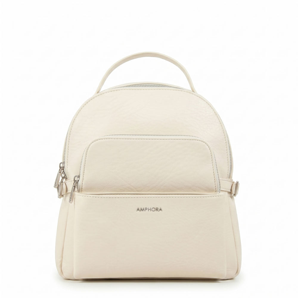 Mochila flabia mediana blanco crudo