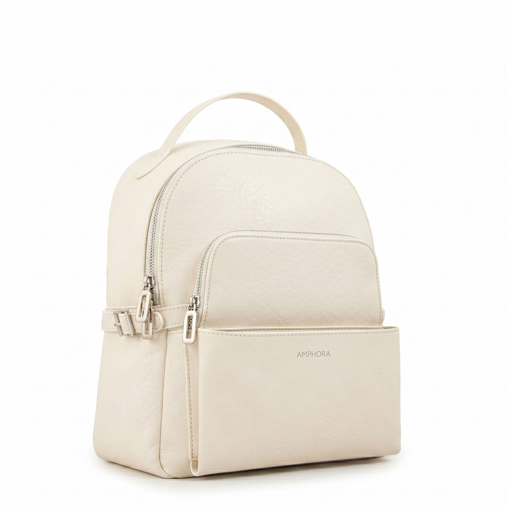 Mochila flabia mediana blanco crudo