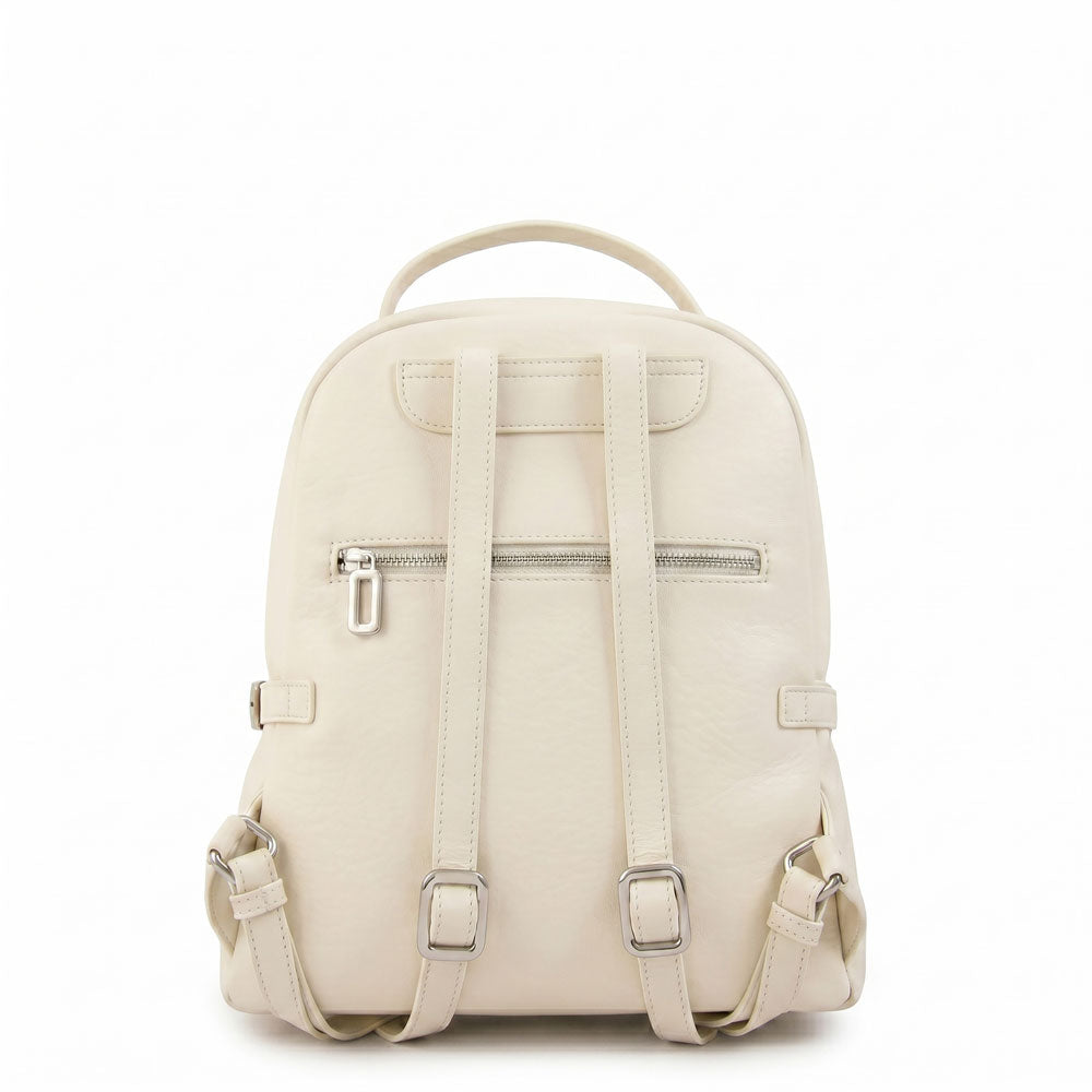 Mochila flabia mediana blanco crudo