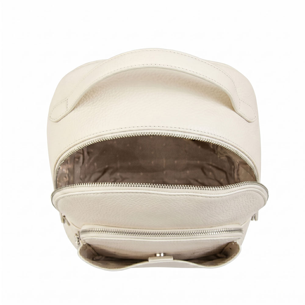 Mochila flabia mediana blanco crudo