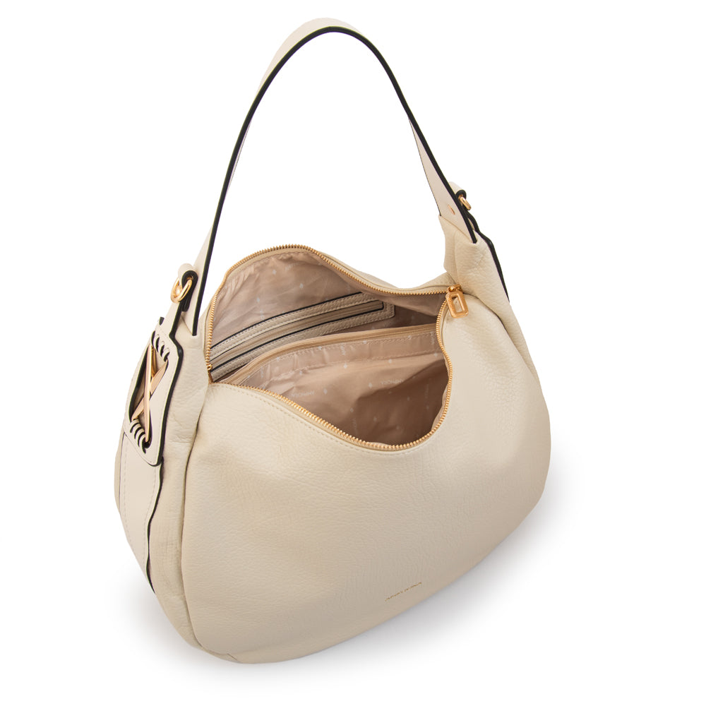 Mochila gilian grande blanco crudo