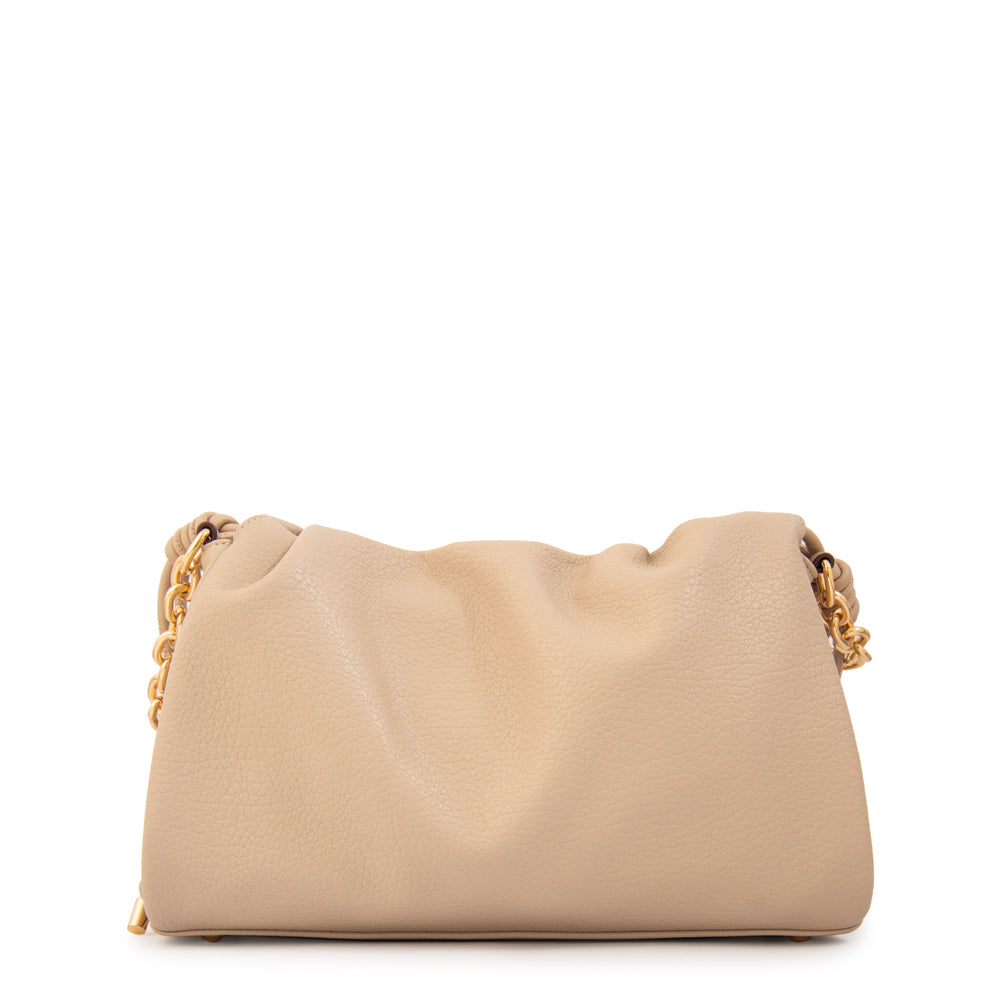 Cartera bandolera leira mediana beige