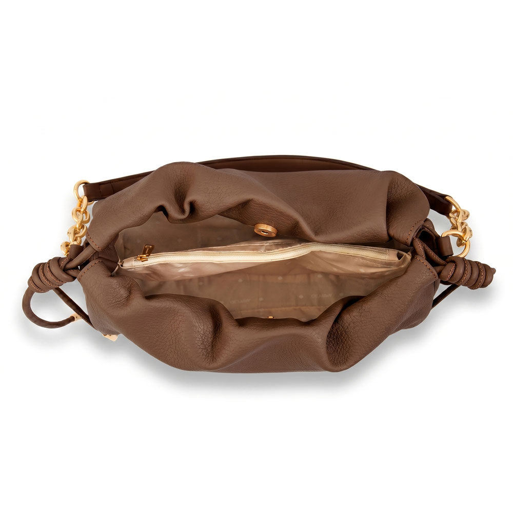 Cartera bandolera leira mediana café