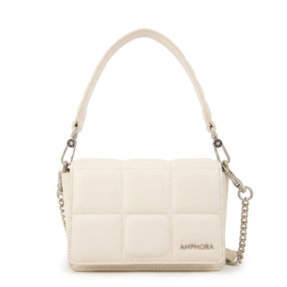 Cartera bandolera astrid pequeña blanco crudo
