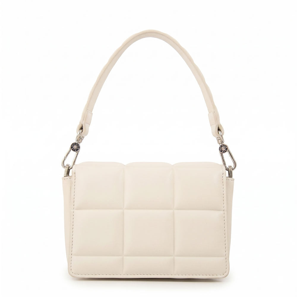 Cartera bandolera astrid pequeña blanco crudo
