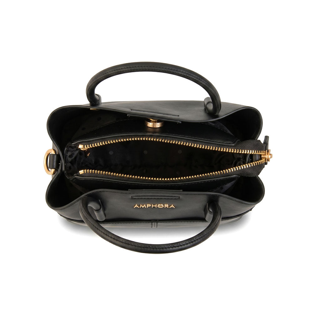 Cartera bandolera ebra mediana negro
