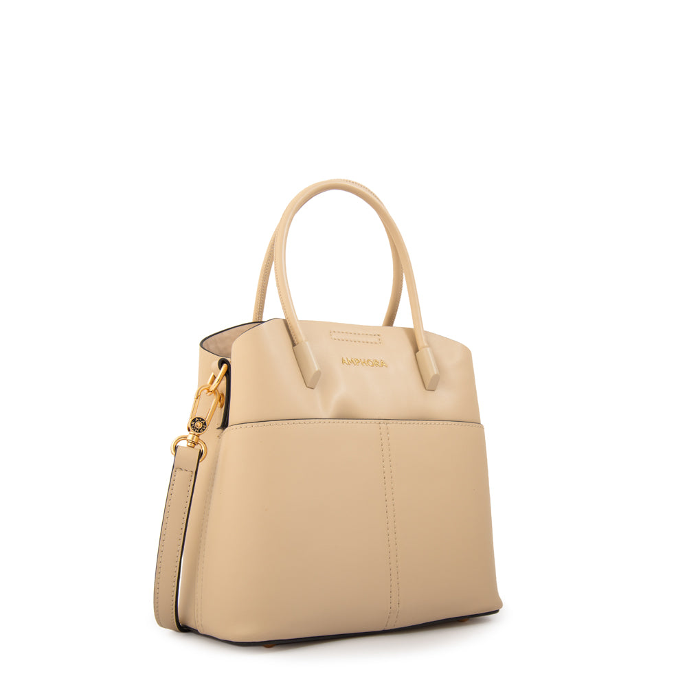 Cartera bandolera ebra mediana beige