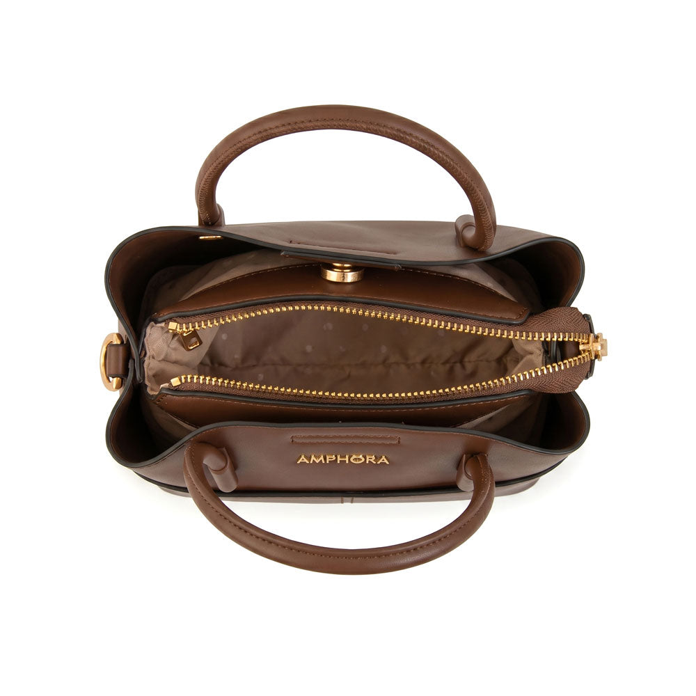 Cartera bandolera ebra mediana café