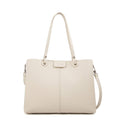 Cartera tote tres divisiones elandra blanco crudo
