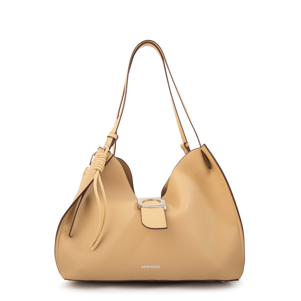 Cartera tote lirai beige oscuro