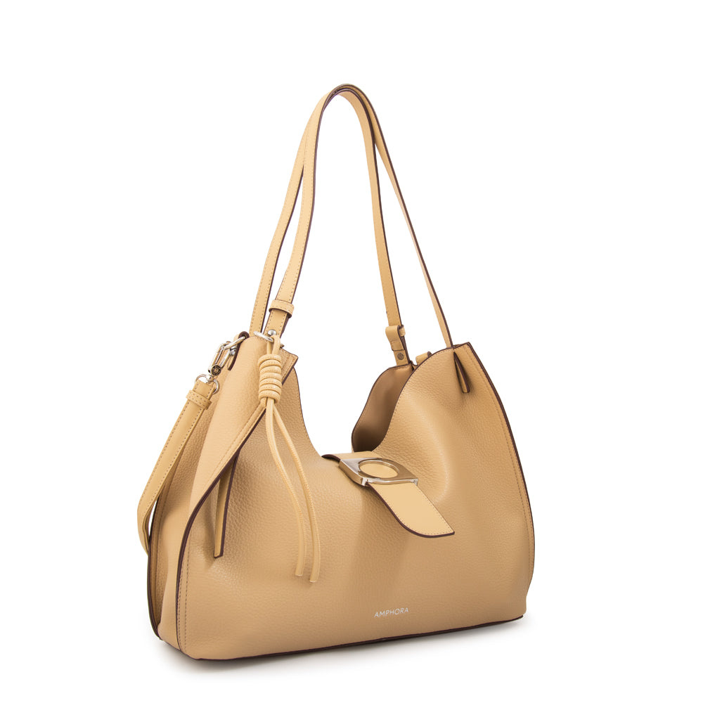 Cartera tote lirai beige oscuro