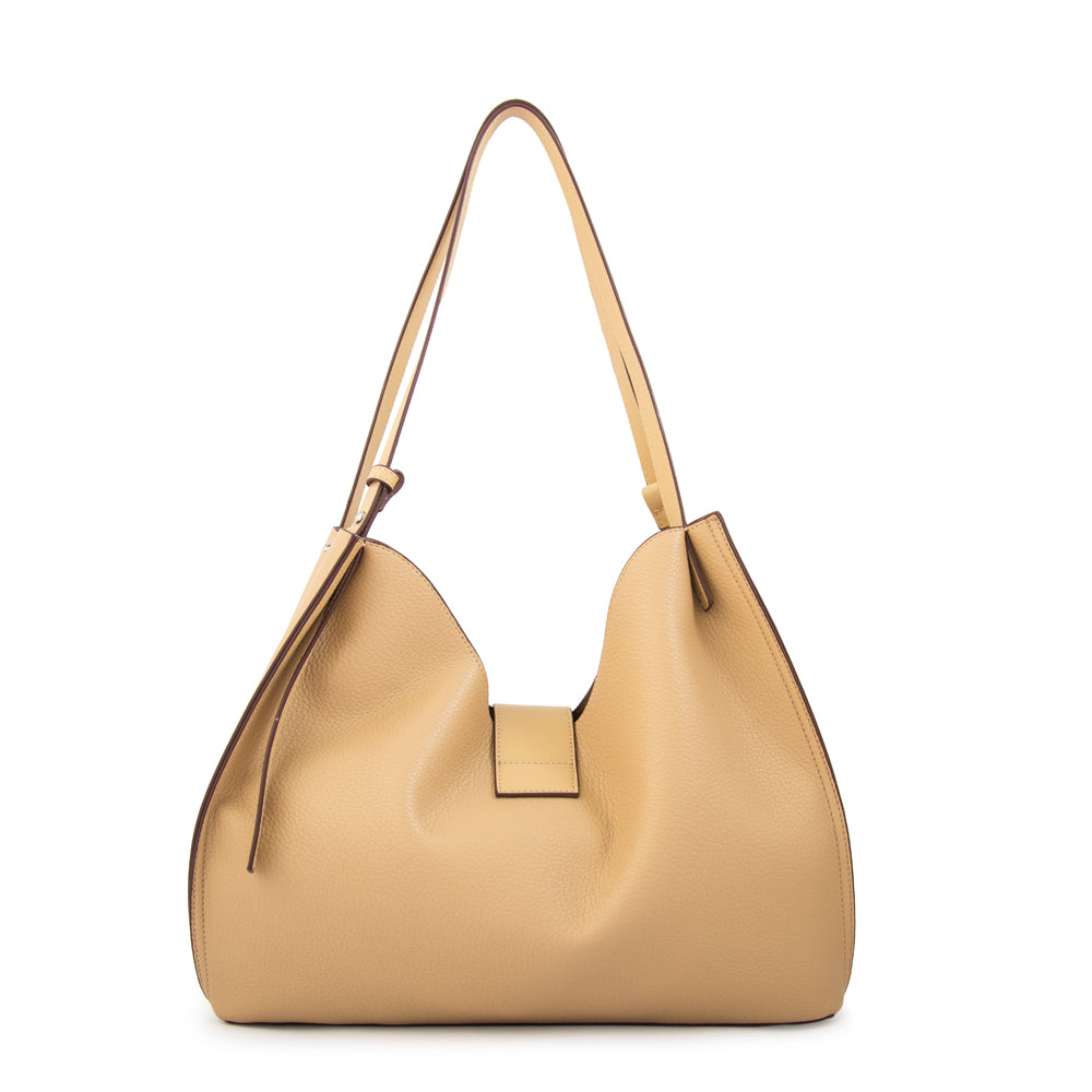 Cartera tote lirai beige oscuro