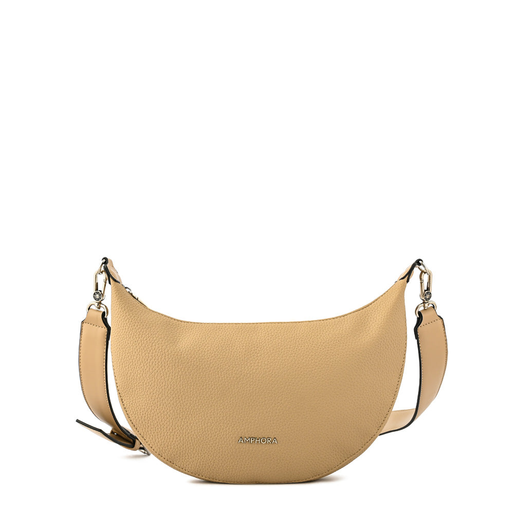 Cartera bandolera ostara mediana beige oscuro