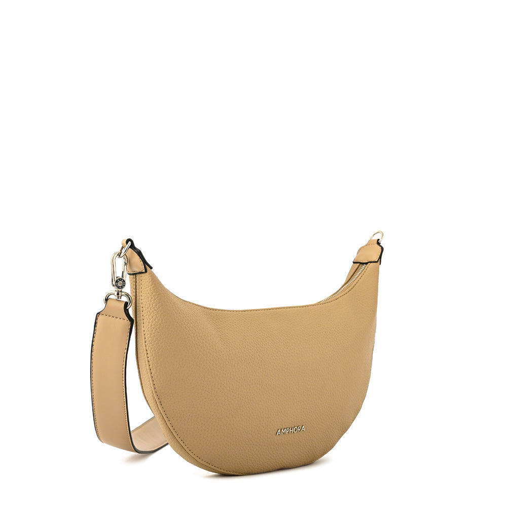 Cartera bandolera ostara mediana beige oscuro