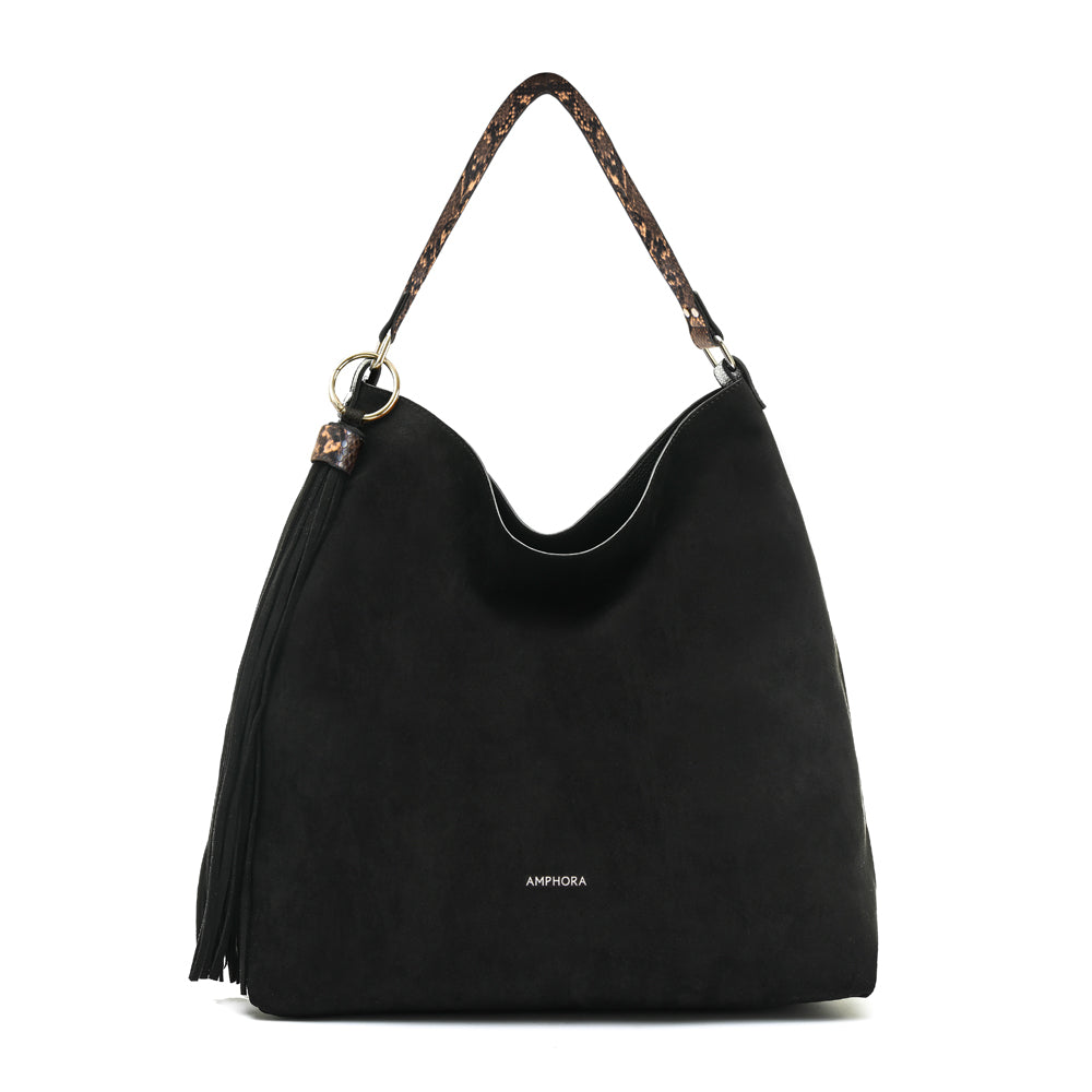 Cartera corte recto reversible raven negro