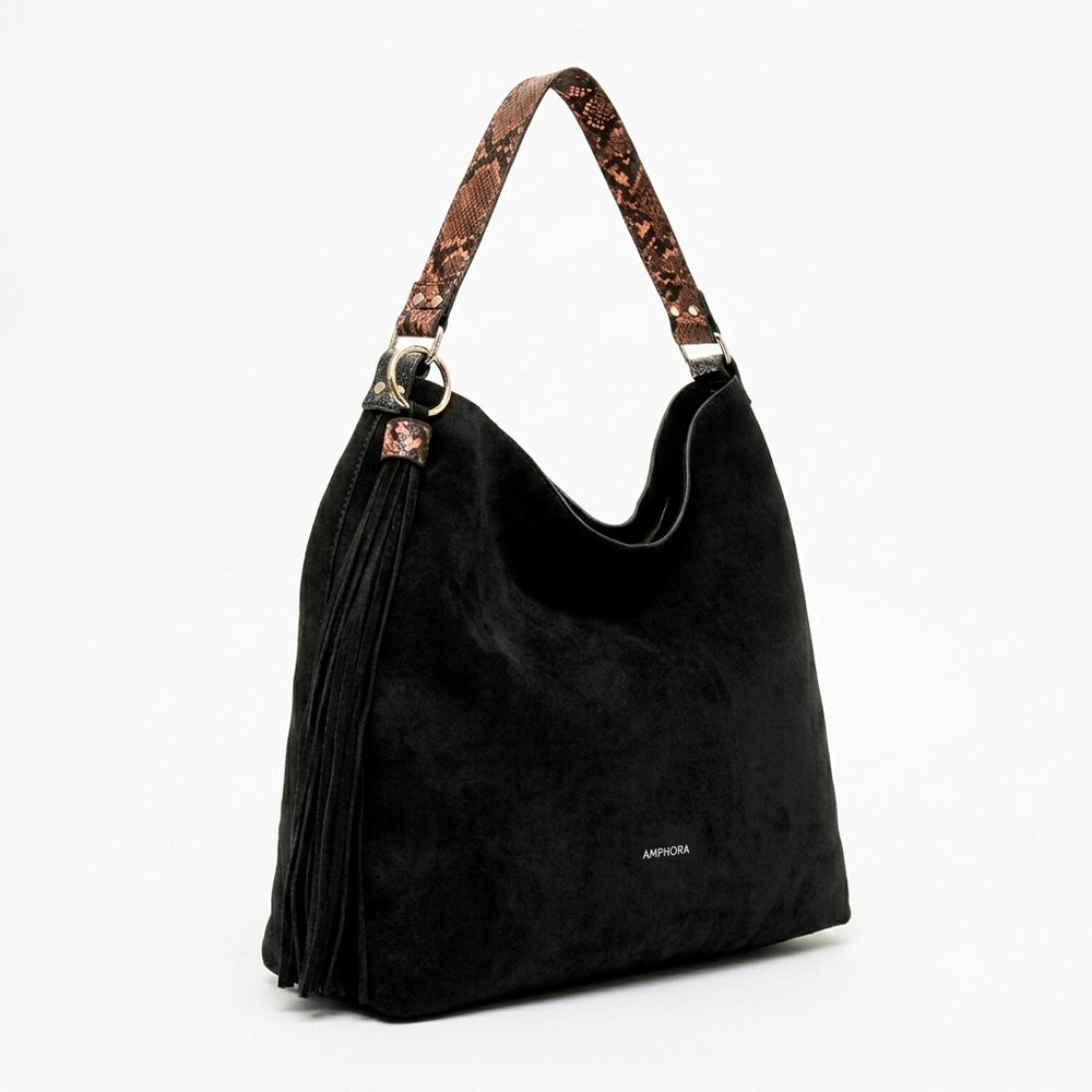 Cartera corte recto reversible raven negro