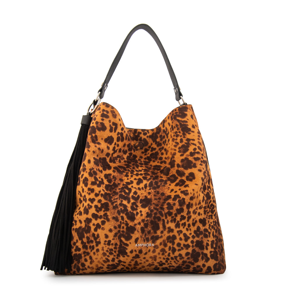 Cartera corte recto reversible raven camel