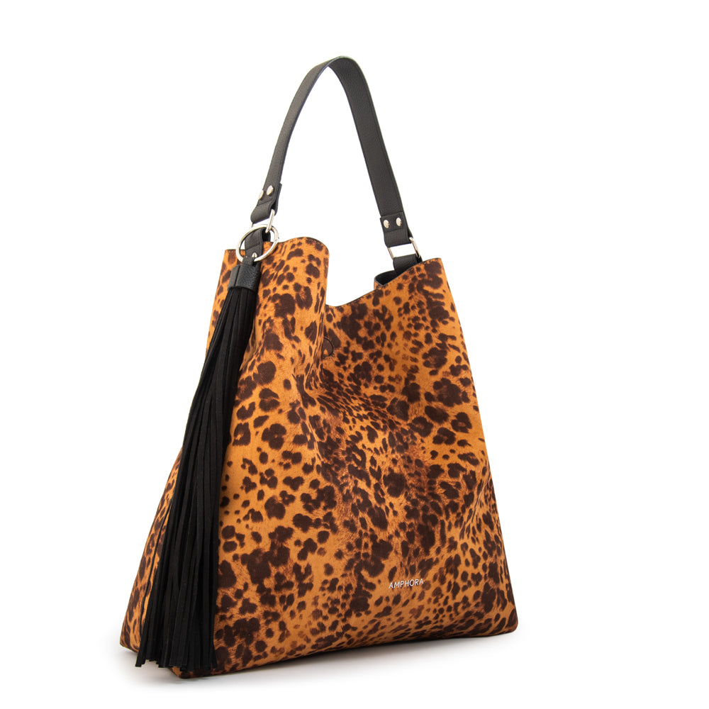 Cartera corte recto reversible raven camel