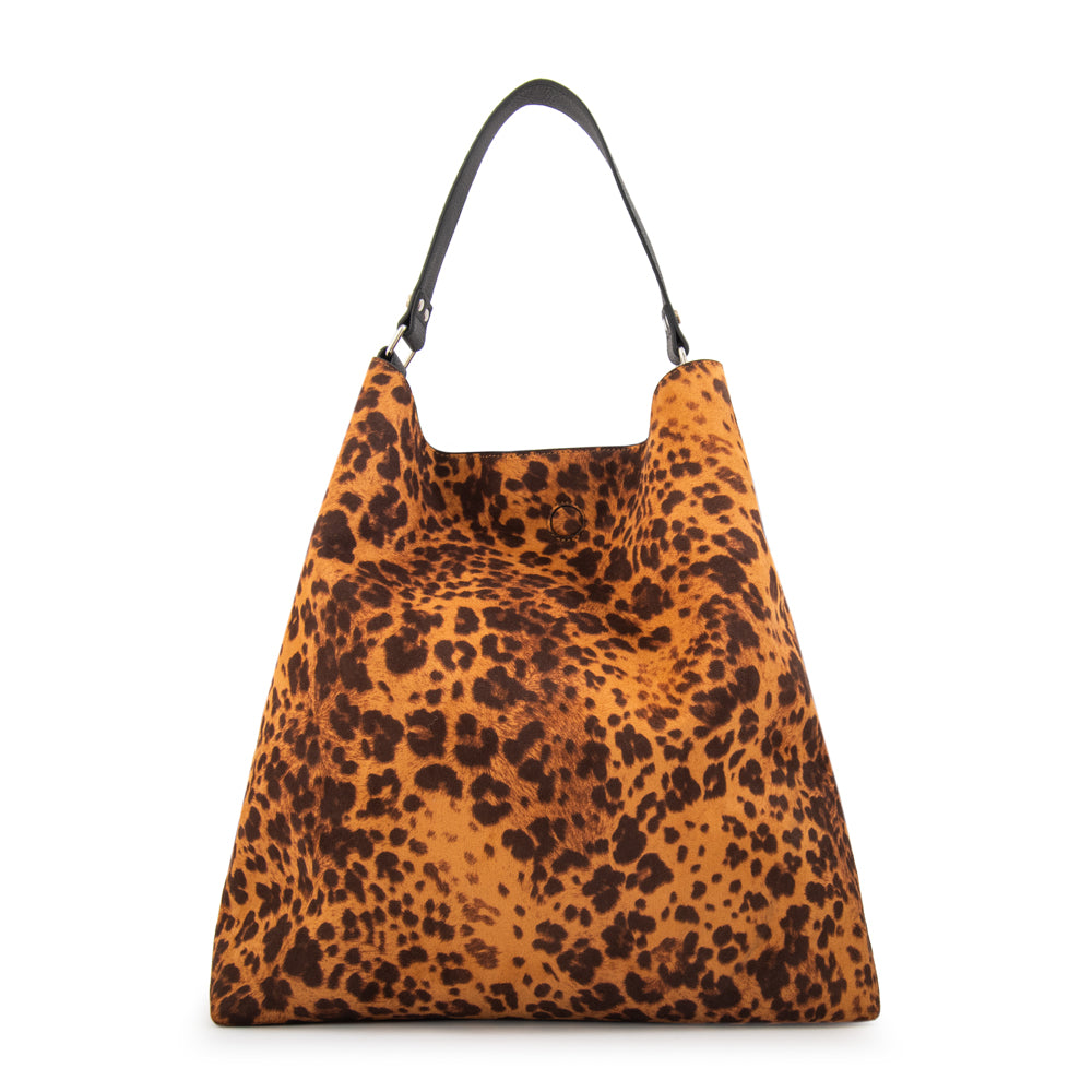 Cartera corte recto reversible raven camel
