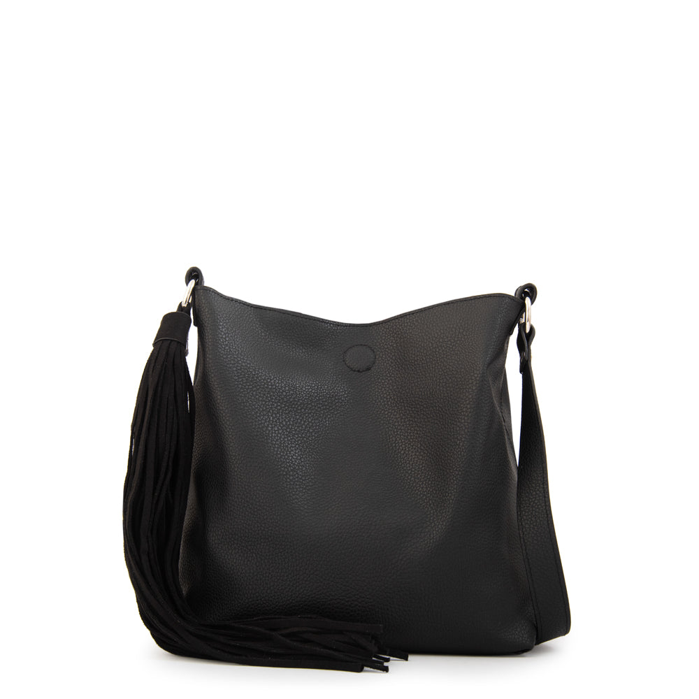 Cartera bandolera reversible raven negro