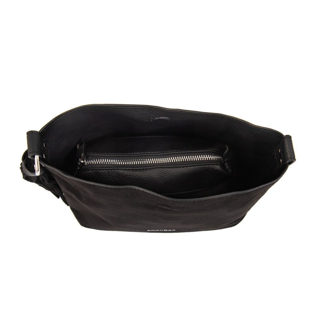Cartera bandolera reversible raven negro
