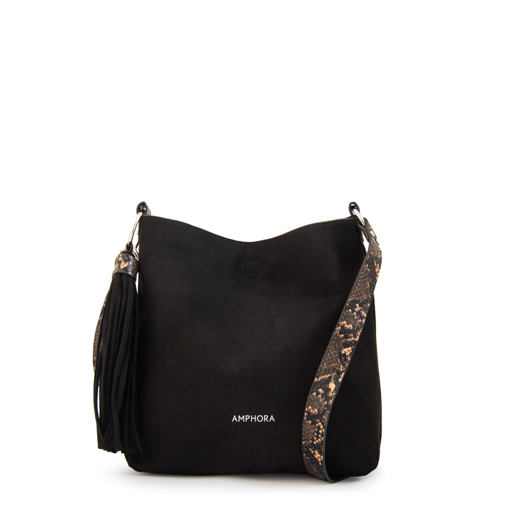Cartera bandolera reversible raven negro