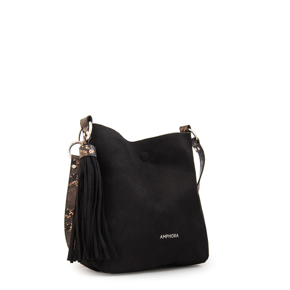 Cartera bandolera reversible raven negro