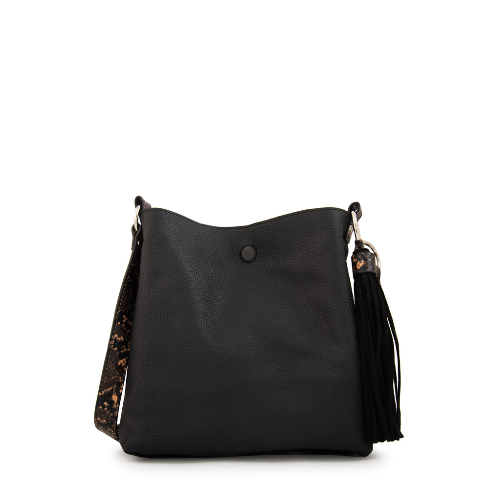 Cartera bandolera reversible raven negro