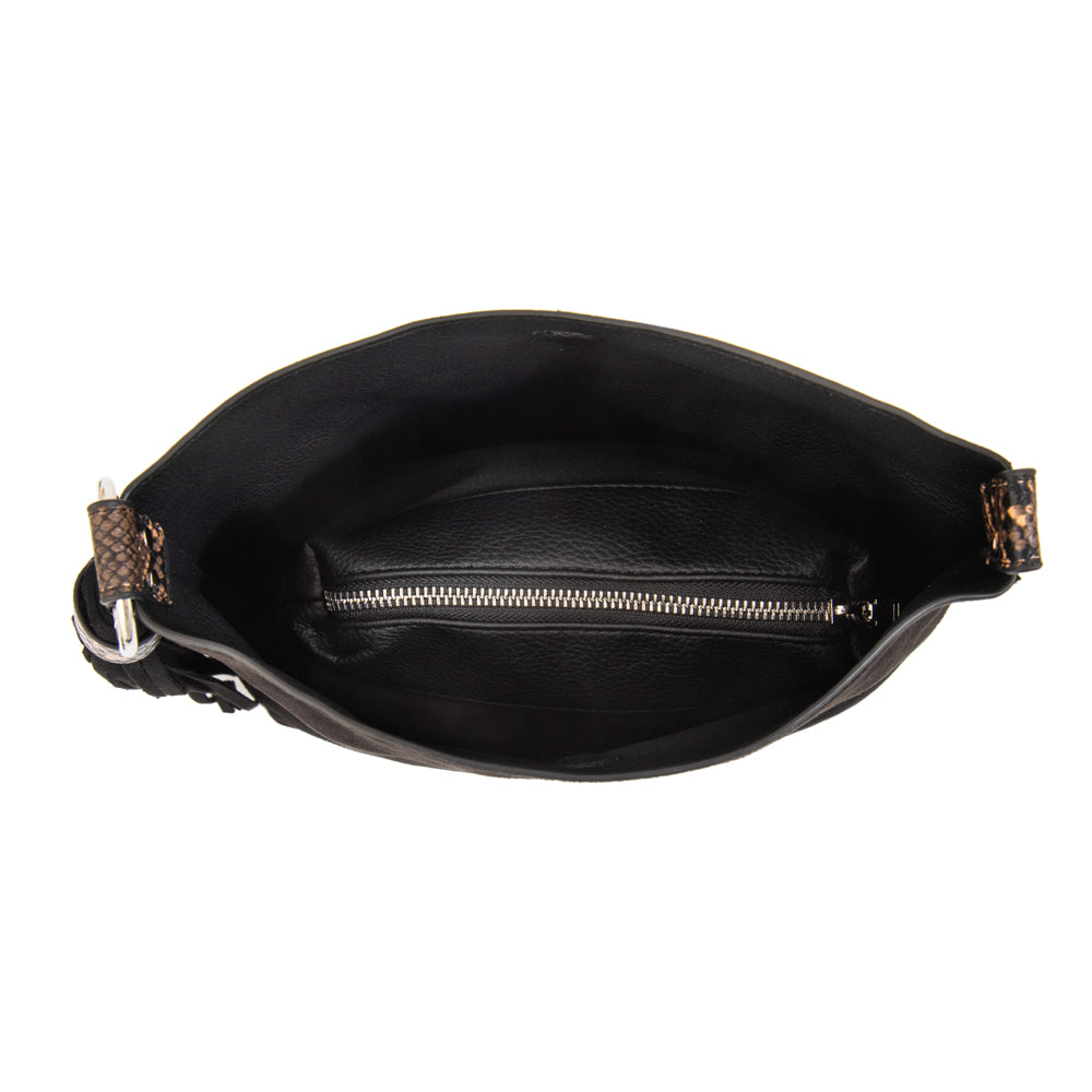 Cartera bandolera reversible raven negro