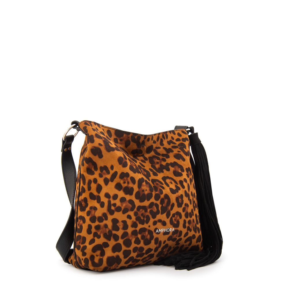 Cartera bandolera reversible raven camel