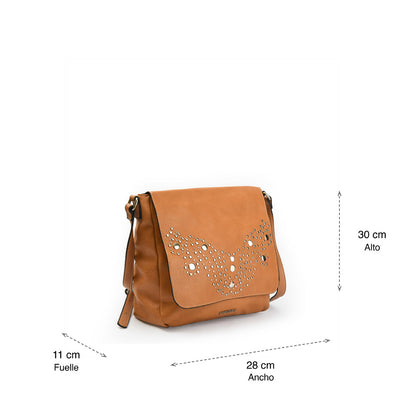 Cartera bandolera grande carter camel