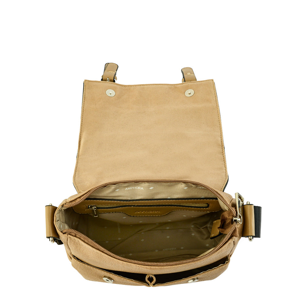 Cartera bandolera mediana birgit beige oscuro