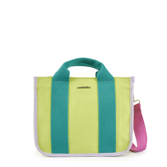 Cartera Dos Asas Pequeña Gillian Verde Limon