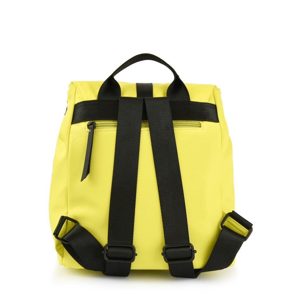 Mochila con tapa malu mediana verde limon