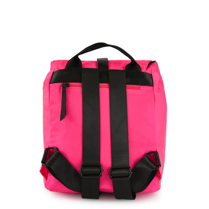 Mochila malu con tapa mediana fucsia