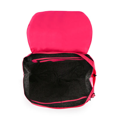 Mochila malu con tapa mediana fucsia