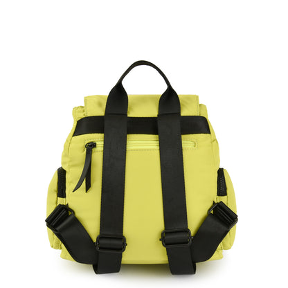 Mochila con tapa pequeña mariana verde limon