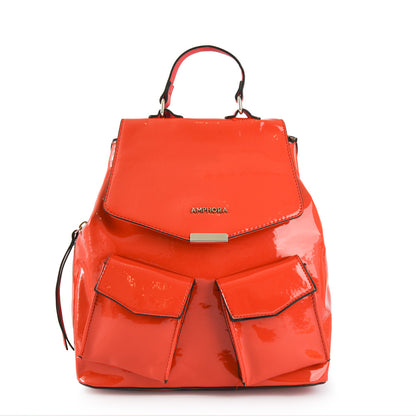 Mochila marilyn con tapa mediana coral