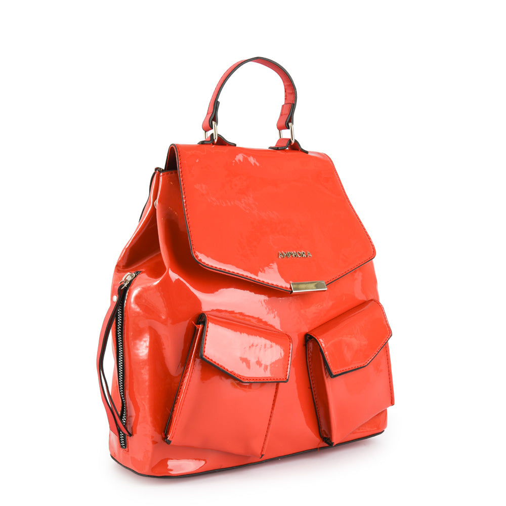 Mochila con tapa marilyn mediana coral