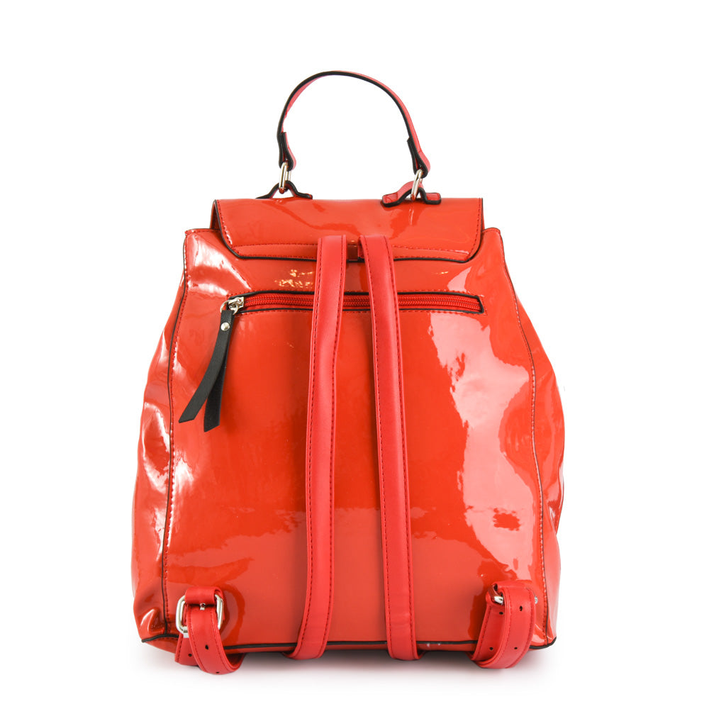 Mochila con tapa marilyn mediana coral