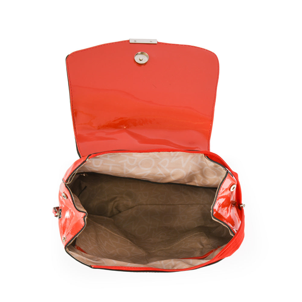 Mochila con tapa marilyn mediana coral