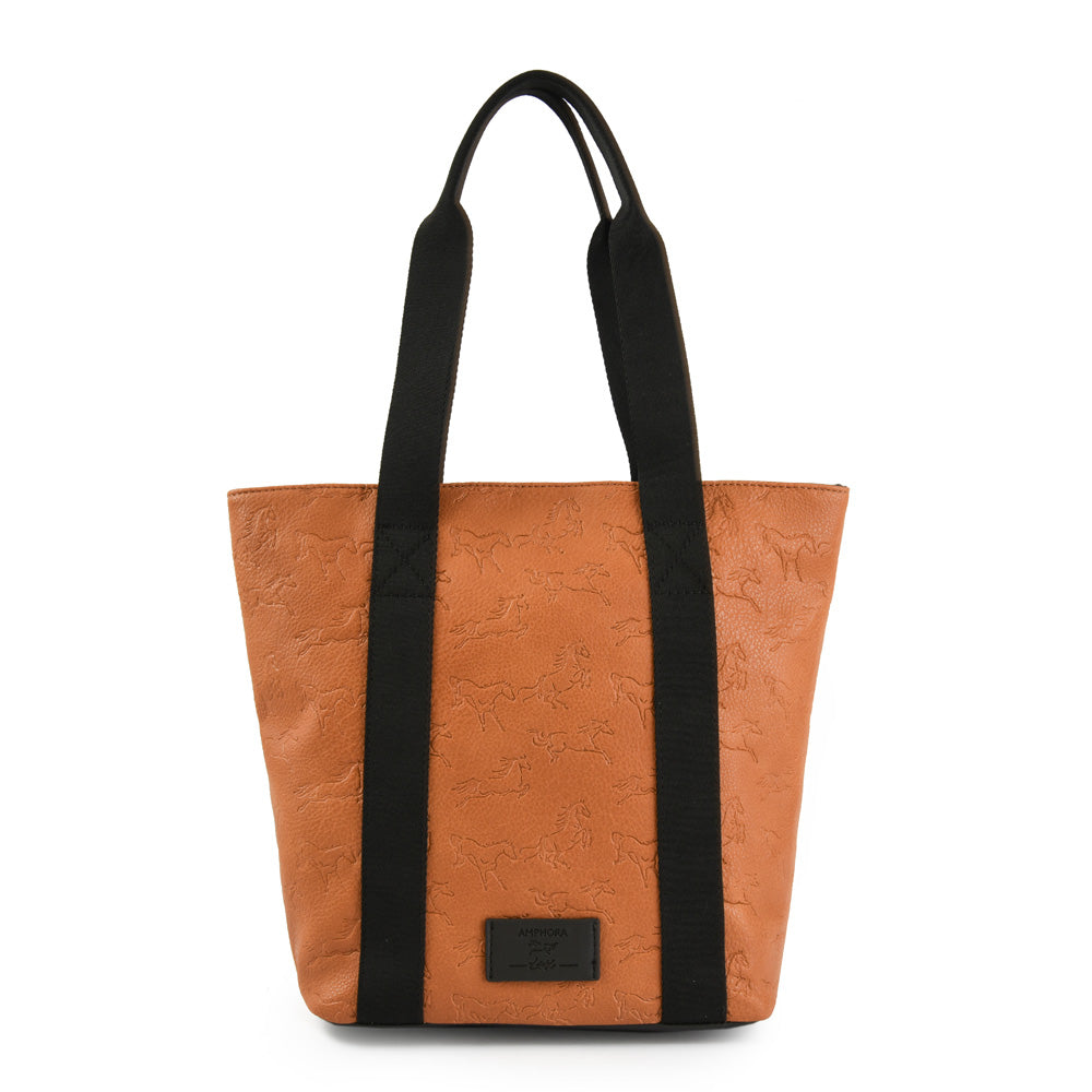 Cartera tote horses mediana
