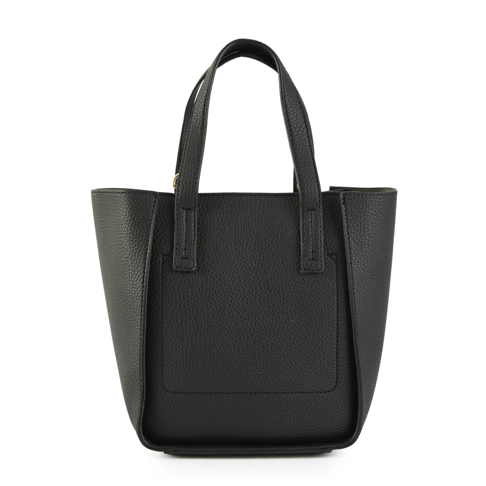 Cartera tote clear pequeña negro