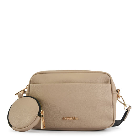 Cartera bandolera pequeña paradis taupe