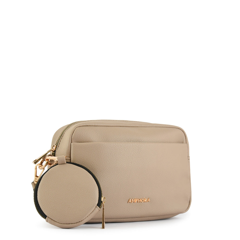 Cartera bandolera pequeña paradis taupe