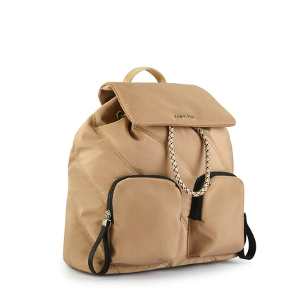 Mochila Con Tapa Grande Lanai Beige